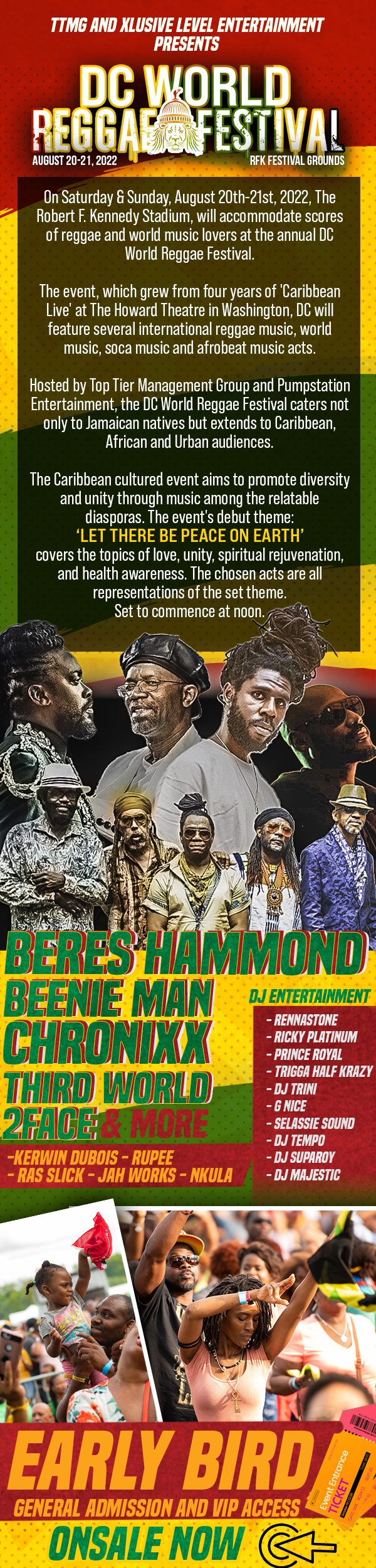 DC World Reggae Festival | Aug 20th-21st 2022 | RFK Fest