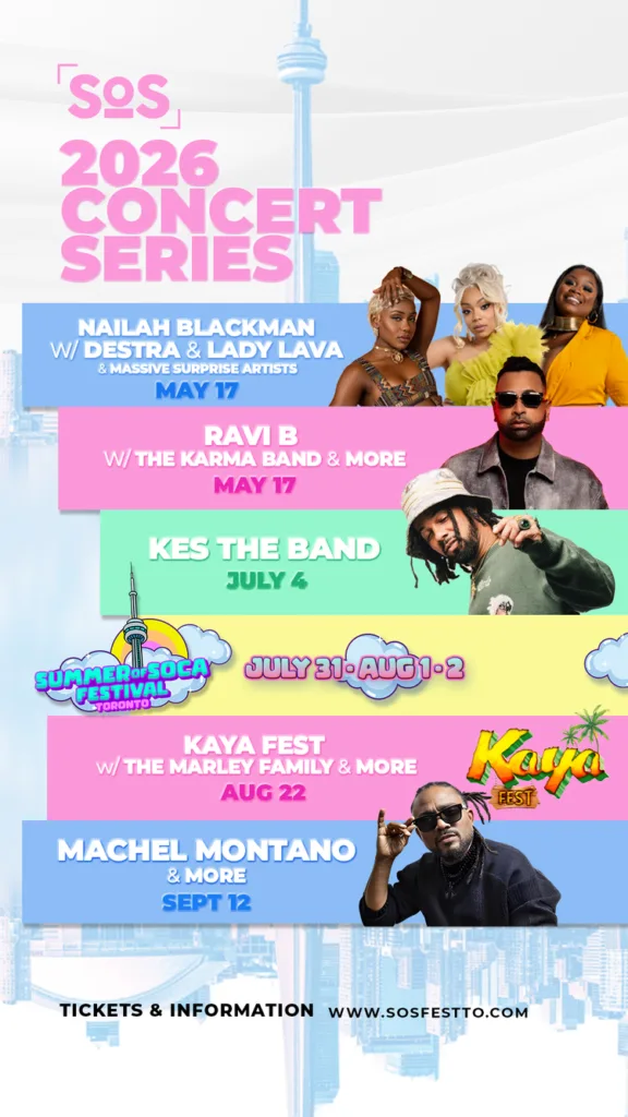 Toronto’s Biggest Summer Concert Is Here with SOS FEST! – NAILAH ✨ RAVI B ✨ KES THE BAND ✨ MACHEL MONTANO ✨ SOS WEEKEND! 🔥